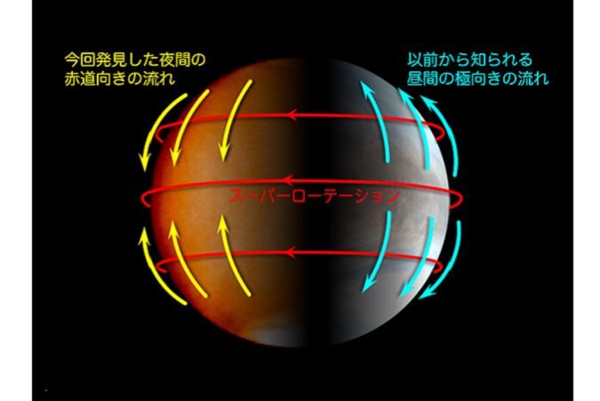 金星の夜間の大気循環を解明